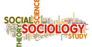 Sociology concept in word tag cloud