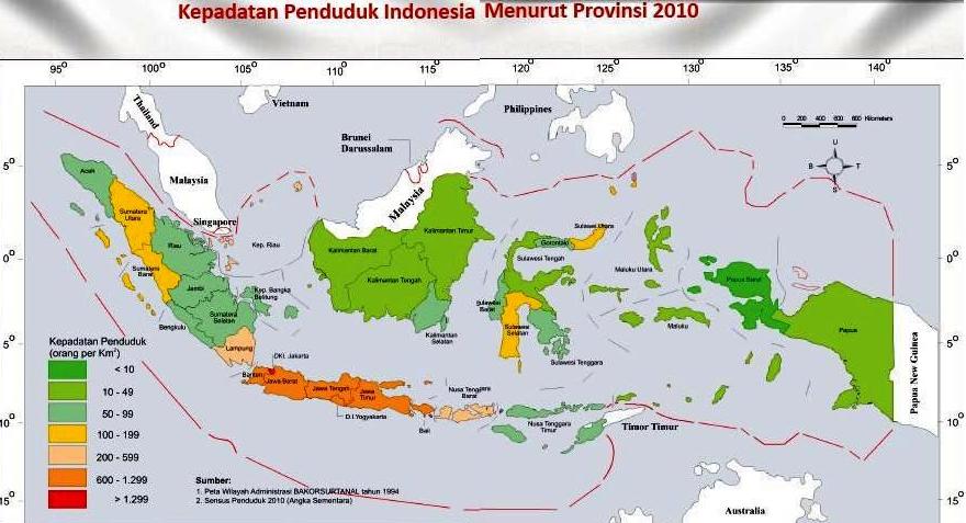 peta kepadatan penduduk