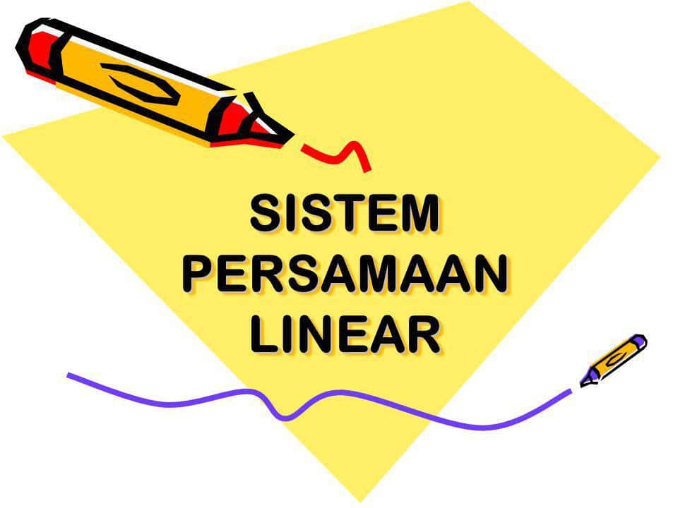 sistem persamaan linier