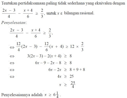 Contoh Soal Pertidaksamaan Linear Satu Variabel Dan Pembahasannya Kelas 10