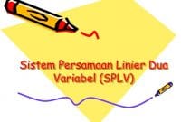 sistem persamaan linier dua variabel