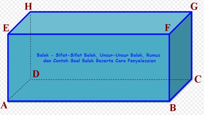 Balok Sifat Sifat Balok Unsur Unsur Balok Rumus Dan Contoh