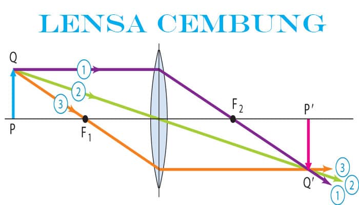 Lensa Cembung Pengertian Jenis Sifat Sinar Istimewa 