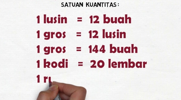 Pengertian Satuan Kuantitas Dan Contoh Soal Satuan Kuantitas