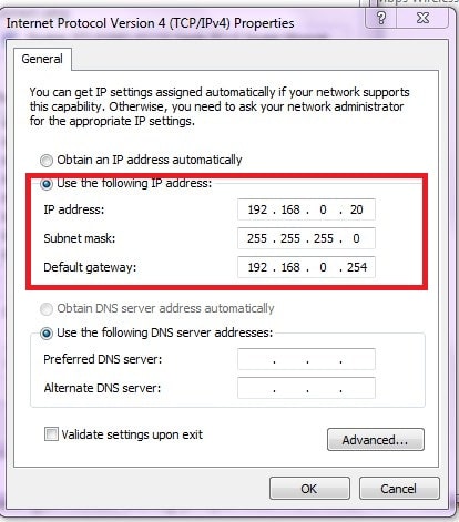 cara setting ip address windows 7 untuk lan