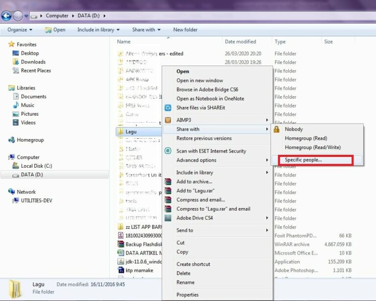 Cara Share File Antar Komputer Windows 7 Cara Share File Antar Komputer Windows 7